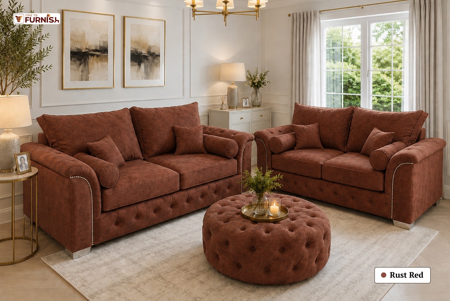 TTF-S-Rimal2621 Luxury Fabric Sofa  Sofa Only (Optional Coffee Table Available)