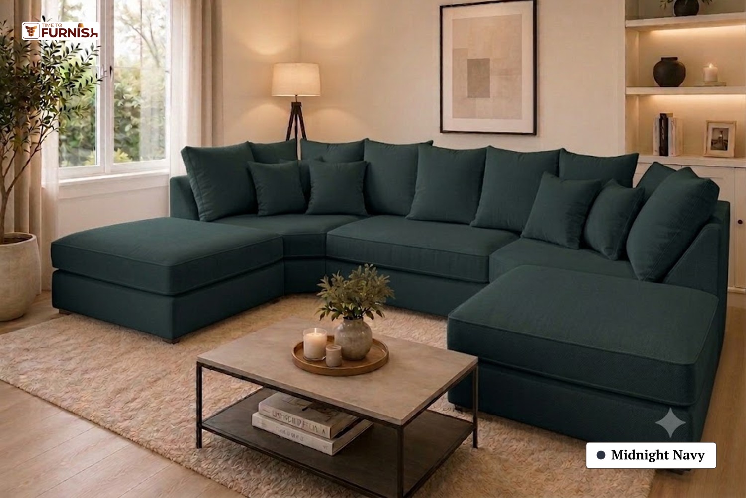 TTF-S-Sahara2622 Luxury Fabric Sofa  Sofa Only (Coffee Table Not Included)