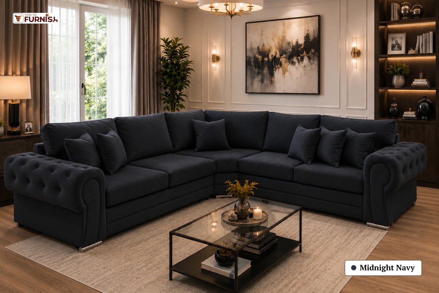 TTF-S-Dana2612 Luxury Fabric Sofa  Sofa Only (Coffee Table Not Included)