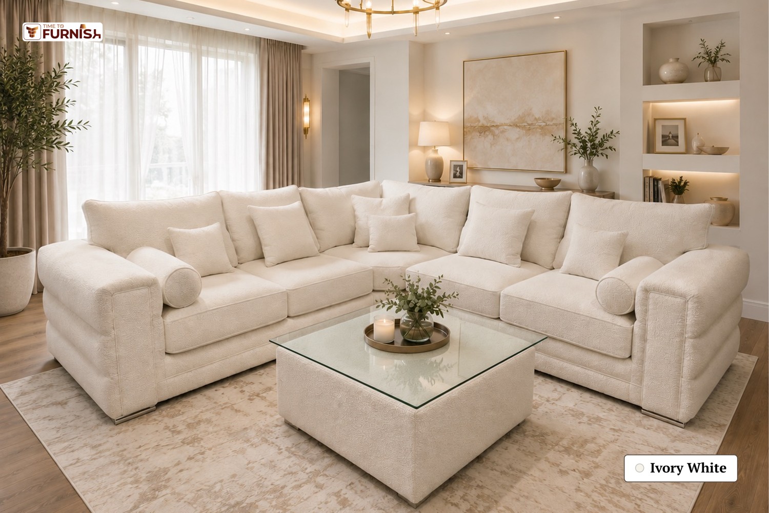 TTF-S-Yasmin2607 Luxury Fabric Sofa  Sofa Only (Optional Coffee Table Available)