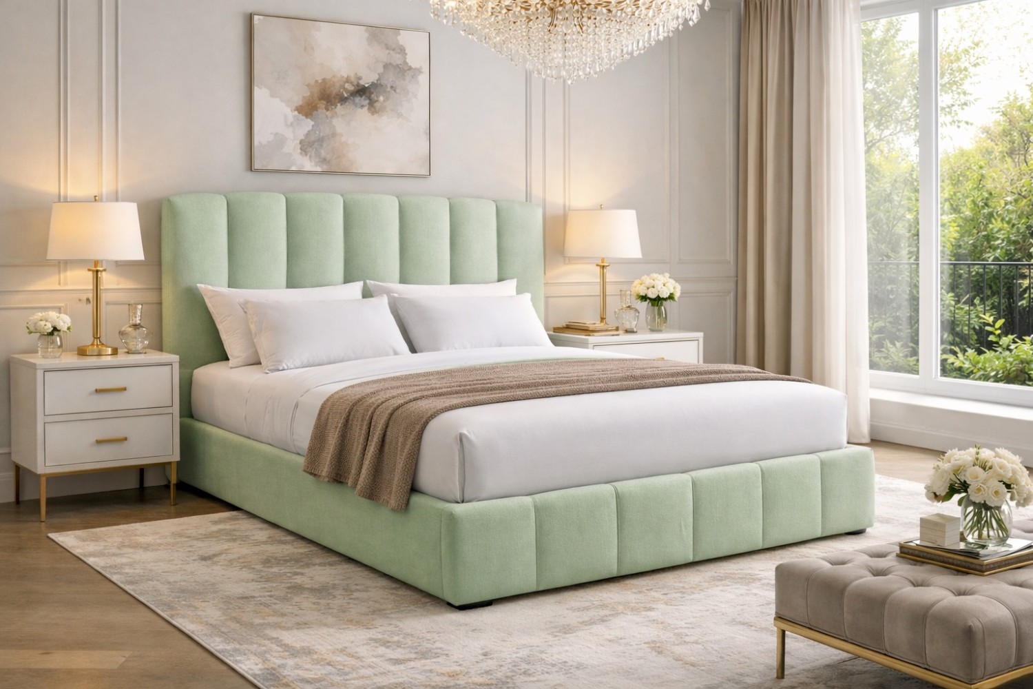 Luna Bed with Optional Ottoman Storage