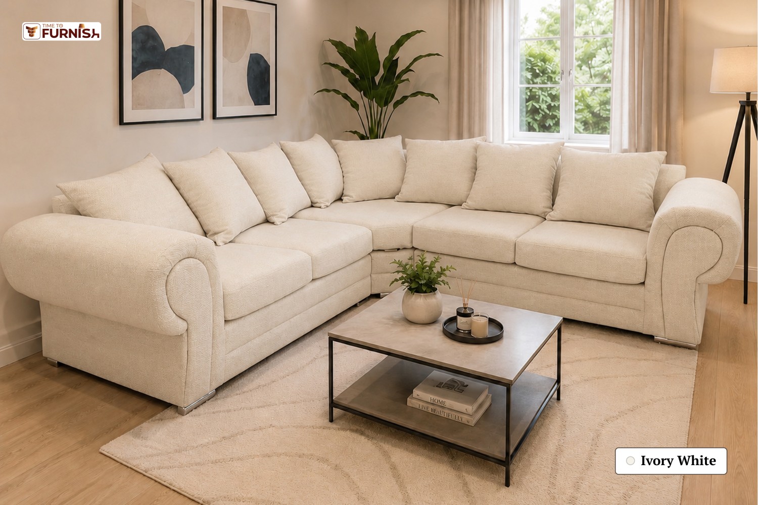 TTF-S-Hanan2618 Luxury Fabric Sofa  Sofa Only (Coffee Table Not Included)