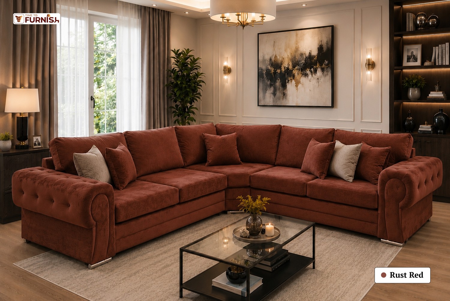 TTF-S-Dana2612 Luxury Fabric Sofa  Sofa Only (Coffee Table Not Included)