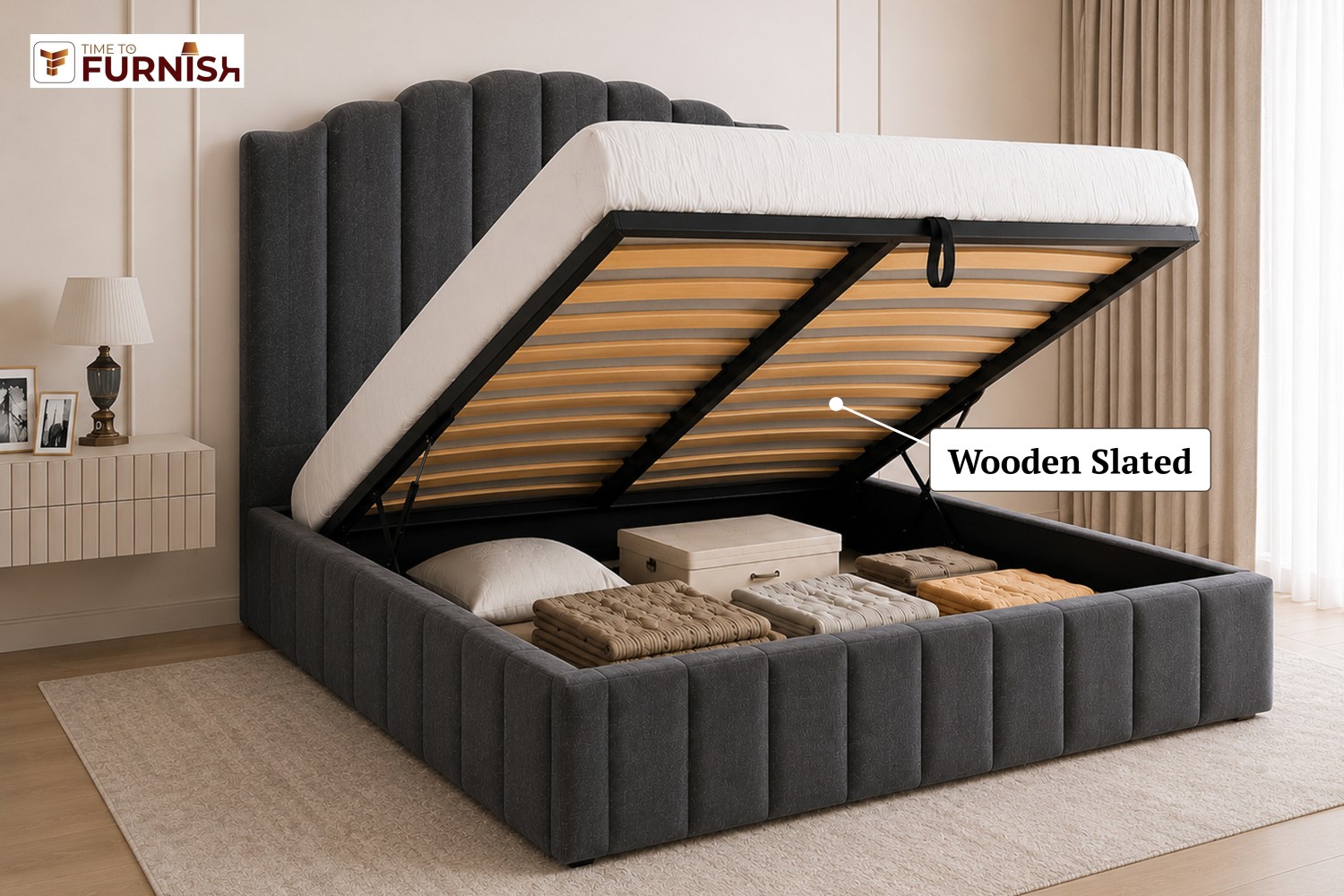 Soraya Deluxe Bed with Optional Ottoman Storage  TTF287