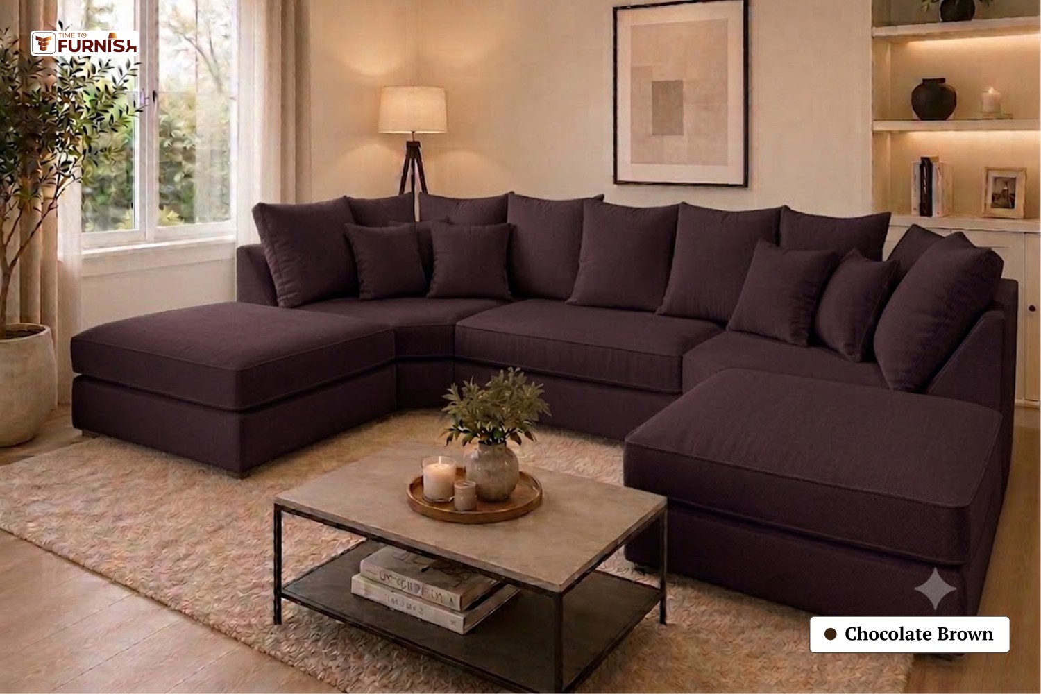 TTF-S-Sahara2622 Luxury Fabric Sofa  Sofa Only (Coffee Table Not Included)