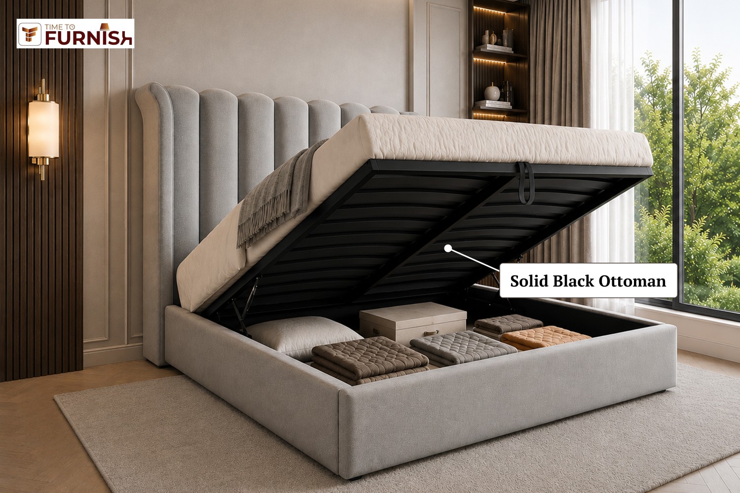 Malika Prestige Bed with Optional Ottoman Storage  TTF286